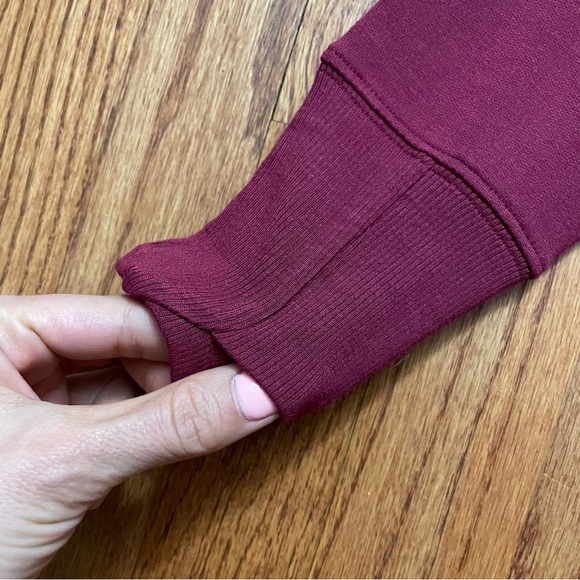 Athleta Pranayama Modal Wrap Coffeeberry Red Open Cardigan Sweater size XS - Picture 5 of 16